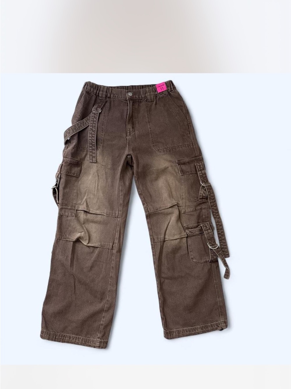 J for Justify Brown Cargo Jeans with Utility Straps